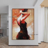 Hand Painted Modern Beautiful Lady oil painting sex nude body art Wall Art Knife