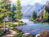 DIY DIY Diamond Mountain Landscape Diamond Painting 5D Natural Scenery Room Decoration