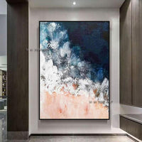 Contemporary Seascape Hand Painted Abstract Minimalist Modern Wall Art Decorative