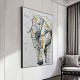 Hand Painted Oil Paintings Animal Elephant Modern Abstract On Canvas Pop Art