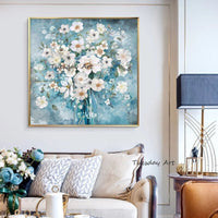 Hand Painted Oil Painting Flower Abstract Canvas Hallway Hotel Decoration Size