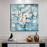 Hand Painted Oil Painting Flower Abstract Canvas Hallway Hotel Decoration Size