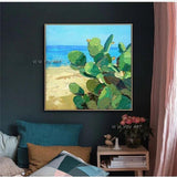 Pure Hand Painted Abstract Sea Scenery painting On Canvas wall Bedroom