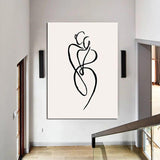 Hand Painted Oil Paintings Minimalist Figures Line Art Sexy Woman Body Nude Wall Canvas Paintings Drawing Decoration