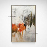 Hot Hand Painted Modern Minimalist Canvas Painting Orange Graffiti Geometric Wall Art Mural art