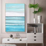 Blue Abstract Sea Landscape Hand Painted Oil Painting On The Canvas Posters Wall Art