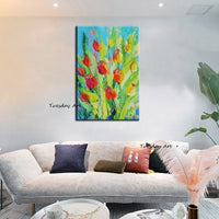 Hand Painted Flowers Oil Painting Abstract Canvas Painting Modern