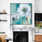 Hand Painted Flower Modern Minimalist Decorative Painting Aisle Entrance Hallway Mural Painting Light