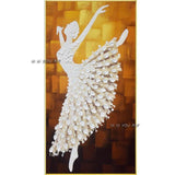 Hand Painted Abstract Canvas Ballet Girl Decoration Vertical Rectangle Modern Wall Art