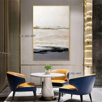 Hand Painted Modern Bright Color Abstract Art Canvas Painting Decoration Mural