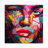 Colorful Hand Painted Sexy Lady Figure Portrait Abstract People On Canvas