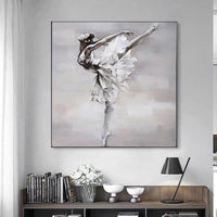 Character Hand Painted Oil Painting Modern Black Ballet Girl Sexy Girls Wall Art To Decorative Hotel As