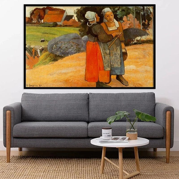 Paul Gauguin Hand Painted Art Oil Painting Breton Peasant Woman Impressionism Landscape People Abstracts