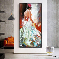 Hand Painted Impression People Abstract Sexy Woman Oil Painting Fors Canvas Art