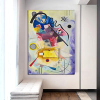 Wassily Kandinsky Bicycle Red Blue 1925 Hand Painted Oil Painting Modern Abstract