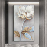 Hand Painted Art Oil Painting Abstract Flowers Home Wall