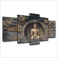 Buddha statue Painting wall art WITH FRAME HQ Canvas Print
