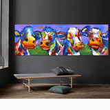 Kids Room Wall Art Decor Print Abstract Pictures Cute Cow Canvas Poster HQ Canvas Print
