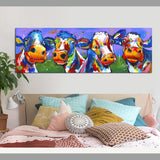 Kids Room Wall Art Decor Print Abstract Pictures Cute Cow Canvas Poster HQ Canvas Print