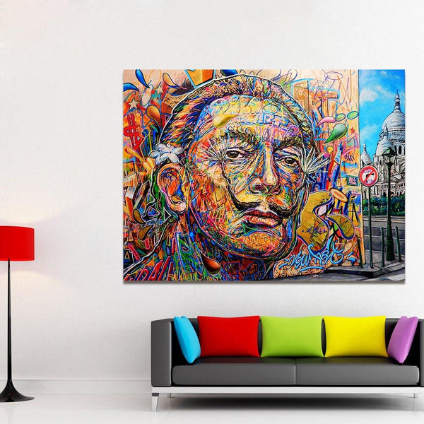 Salvador Dali Portrait Modern HQ Canvas Print