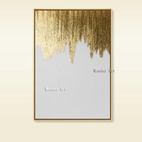 Hand Painted Golden Abstract Painting On Canvas Palette Painting lucy Abstract picture