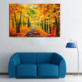 Hand Painted Knife Natural Trees Scenery Canvas Paintings Modern Abstract Wall Art Hand Painted Landscape Oil Painting