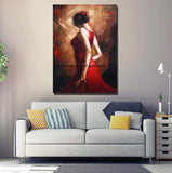 Top aritist pure Hand Painted Dancer figure on Canvas Hand Painted Wall Art portrait picture