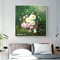 Hand Painted High-quality Knife Flower Canvas Art Artwork Decoration Wall Painting