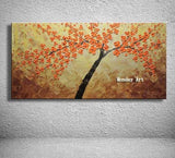 Hand Painted Modern Canvas flower Hand Painted Palette knife Tree 3D Flowers Painting Home living room Decor Wall Art