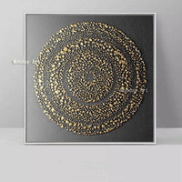 High qualitly Hand Painted Abstract Black Gold Canvas Painting Art wall Painting gold paintings