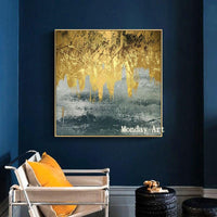 hot sale Hand Painted Gold art abstract oil painting on canvas original texture wall art pictures home decora
