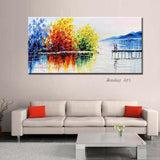 Big flower painting Hand Painted Flower Canvas Wall Art