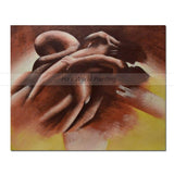 Hand Painted Sexy Nude on Canvas Nake Girl and boy make love Abstract Acrylic Paintings wall Art