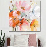 Hand Painted Texture Knife Flower Tree Abstract Modern Canvas Home For Room