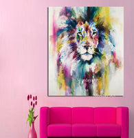 Top canvas Oil painting Wall art Lion King Water color Animal Art poster Decoration Home Wall