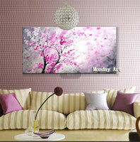 Palette 3D Paintings Hand Painted Knife Gold Tree On Canvas Modern Abstract Wall Art