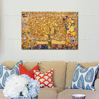 aritist Hand Painted Klimt Canvas Painting Klimt Golden Tree painting Wall art home decoration