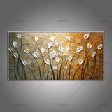 Top Artist Hand Painted Flower Abstract Style Hand Painted Modern Gold Leave