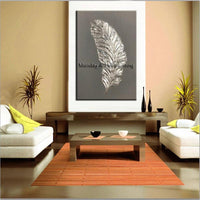 Hand Painted abstract oil painting wall picture on canvas bedroom modern feathers painting for entrance decora