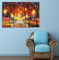 Home Decoration professional aritist Hand Painted On Canvas Wall Art landscape Knife Trees Painting for Room decora