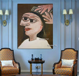 Hand Painted Top Sell Famous Painting Seated Women beside the window By Pablo Picasso Modern Abstract Portraits for