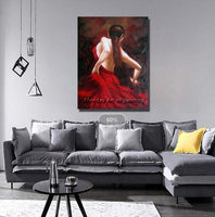 Top aritist pure Hand Painted Dancer figure on Canvas Hand Painted Wall Art portrait picture