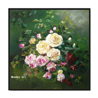 Hand Painted High-quality Knife Flower Canvas Art Artwork Decoration Wall Painting