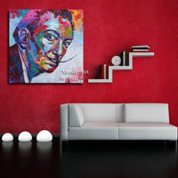 Hand Painted Modern Graffiti Salvador Canvas Art colorful portrait picture