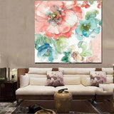 Hand Painted Texture Knife Flower Tree Abstract Modern Canvas Home For Room