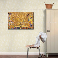 aritist Hand Painted Klimt Canvas Painting Klimt Golden Tree painting Wall art home decoration