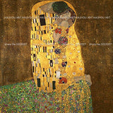 Hand Painted canvas Painting Klimt Kiss Love Face Palette oil painting wall art picture home decor decoracion