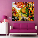 Knife Canvas picture Hand Painted Abstract Art Landscape Oil Paintings Natural Trees Scenery Wall Painting