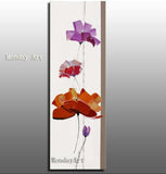 Hand Painted Palette knife lotus flower Artwork Canvas Art Painting Wall art Decoraction