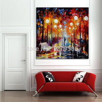 Home Decoration Hand Painted Modern Abstract Palette Knife street On Canvas Wall Art